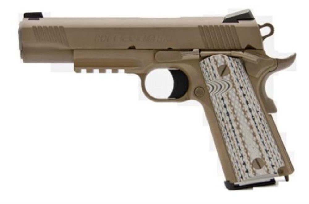 Colt Marine M45-A1 SA 45 ACP 5″ Barrel Novak Cerakote 7 rd Mag Colt