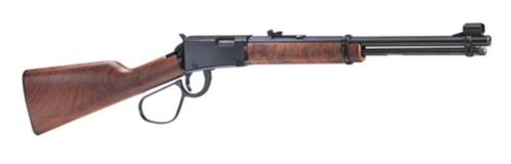 Henry Lever Carbine Lever 22 S/L/LR 16″ Barrel Large Loop Walnut Stock Blue Henry Repeating Arms