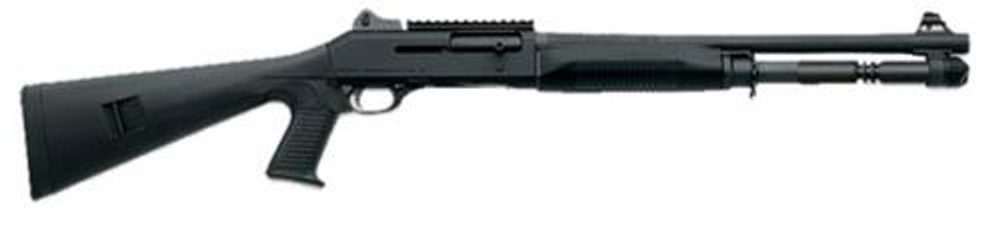 Benelli M4 12 Ga, 18.5″ Barrel, Pistol Grip, Ghost Ring Sights, Black Benelli