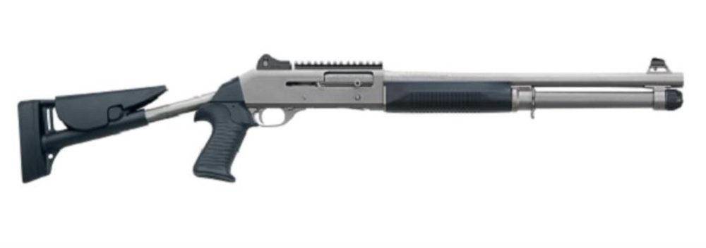 Benelli M4 LEO 12 Ga, 18.5″ Barrel, Titanium, Tele Stock, 7rd Benelli