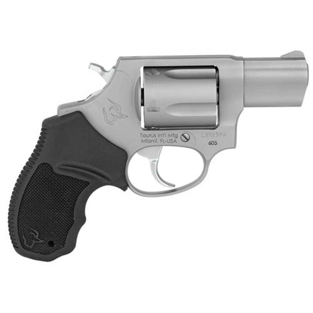 Taurus 605 Standard 357 Magnum 2″ Barrel Black Rubber Stainless Steel Finish, 5rd Taurus
