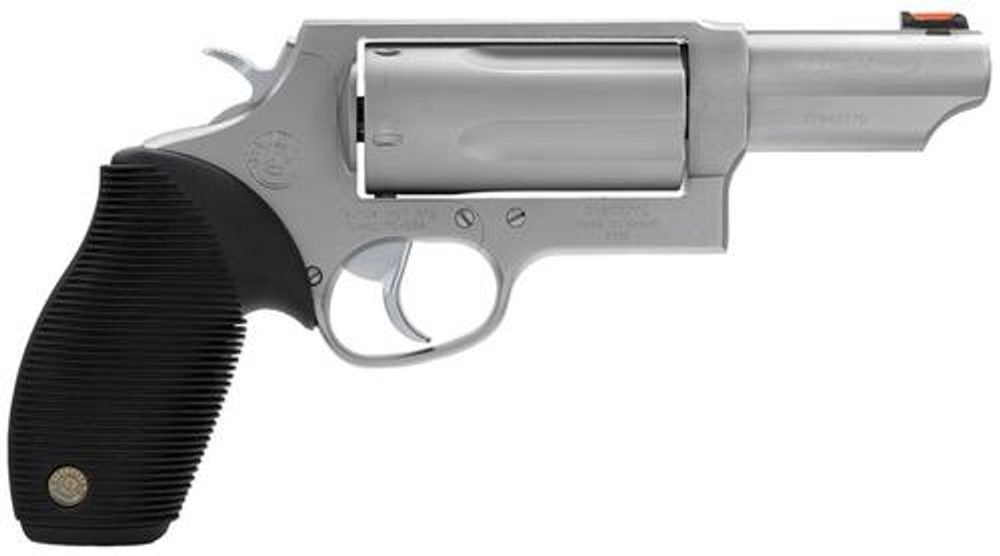 Taurus Judge Magnum 410 Ga (3″ Chamber)/45 LC, 3″ Barrel, Matte Stainless Finish Taurus