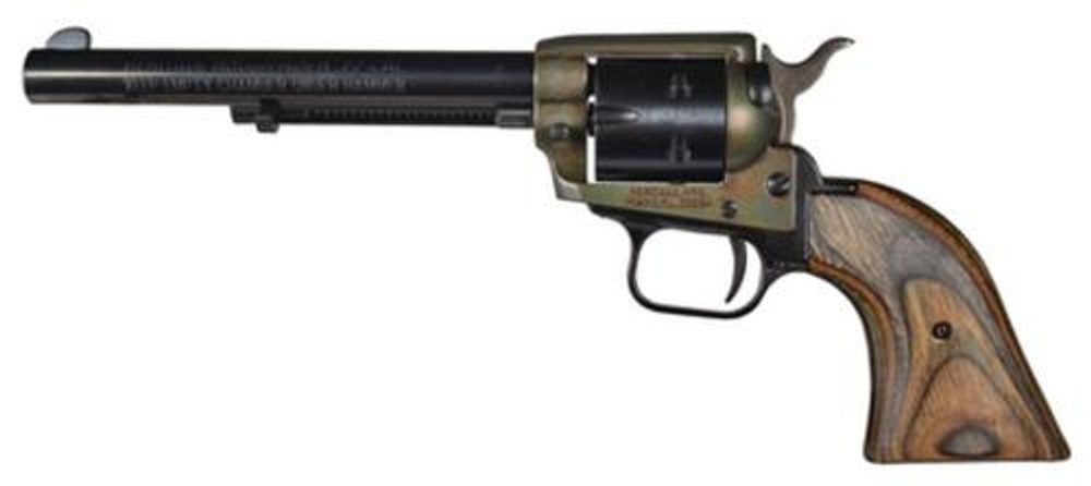 Heritage Rough Rider 22LR/22 Mag 6.5″ 6rd Camo Lam Grip Case Hardened Heritage Mfg