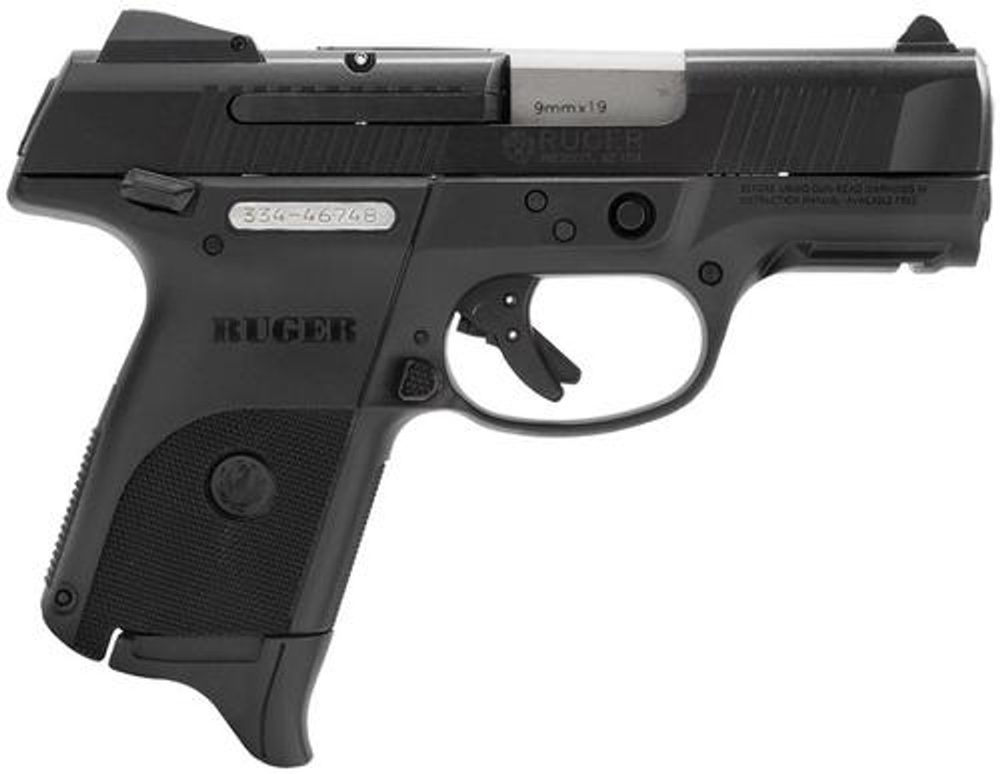 Ruger SR9C Compact 9mm 3.5″ Barrel Ambi Safety, Rail 1- 17rd Mag & 1- 10rd Mag Ruger
