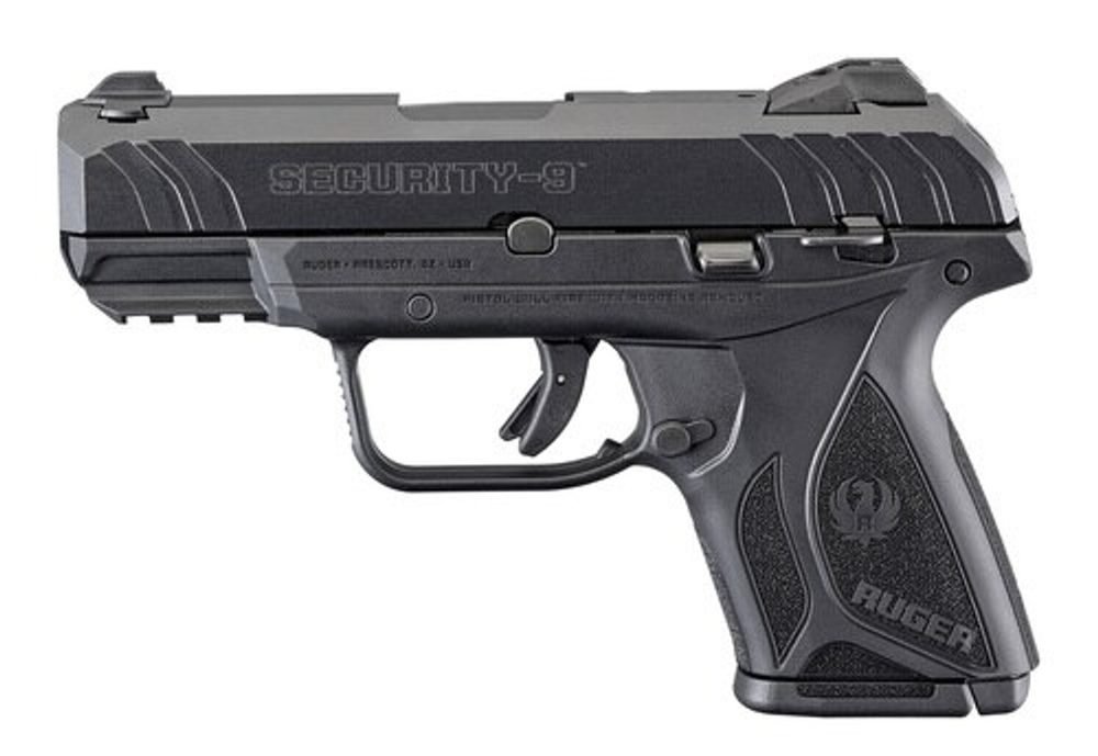 Ruger Security 9, 9mm, 3.42″ Barrel, Drift Adjustable Sights, Black, 10rd Mag Ruger