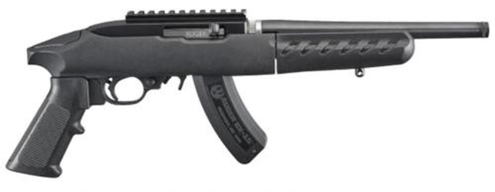 Ruger 22 Charger Takedown, .22LR, 15rd, 10″ Threaded, Black Polymer Stock, Blued Ruger