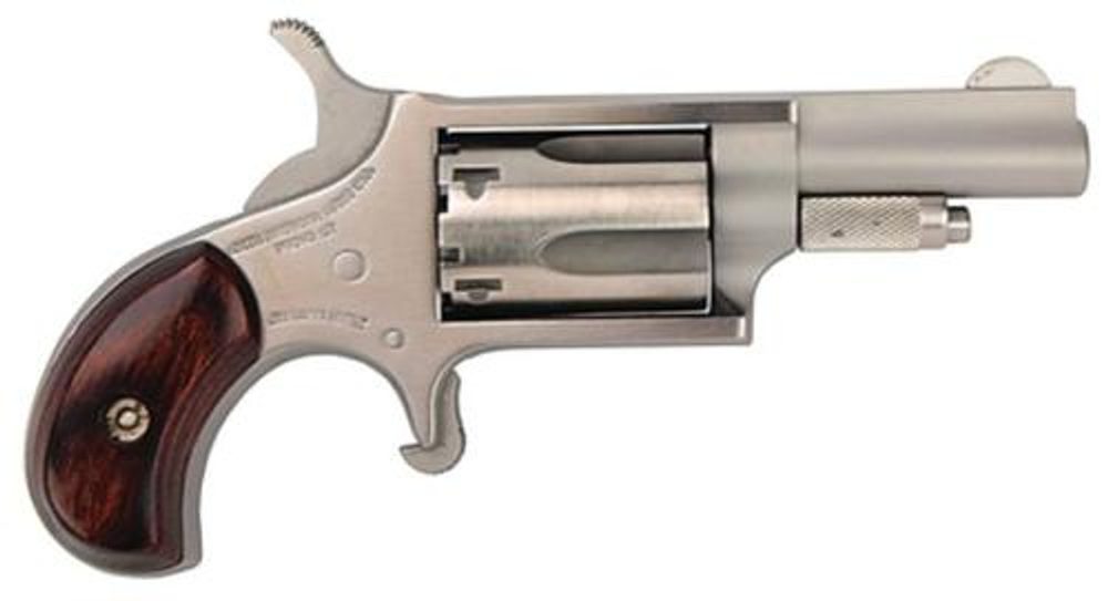 NAA 22LR Mini-Revolver 22LR 1.62″ 5rd Rosewood Grip Stainless North American Arms