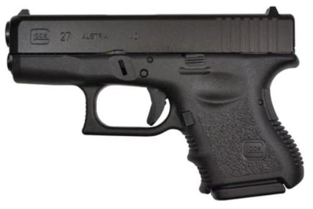 Glock G27 Standard 40 S&W 3.46″ Barrel, FS Poly Grip/Frame Black, 9rd Glock