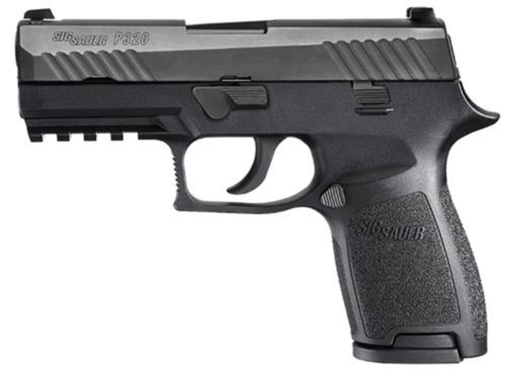 Sig P320 9mm 3.9″ Barrel Nitron Siglite Nite Sites Modular Grip, Rail 2-15rd Mags Sig Sauer