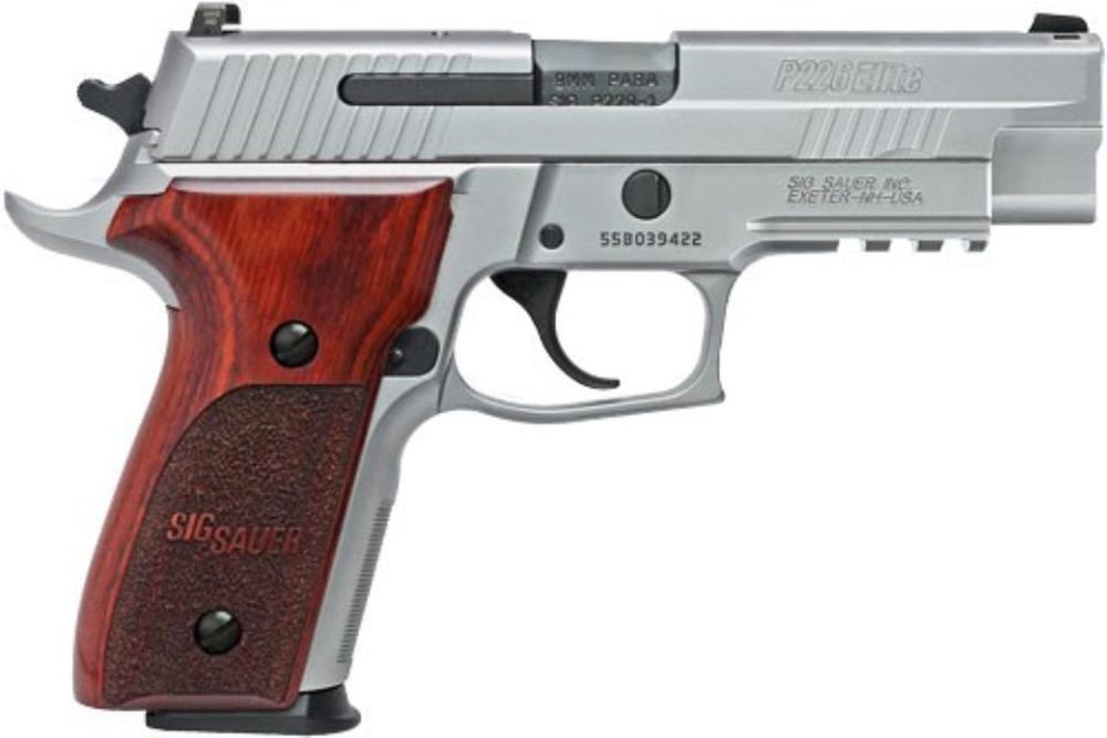 *D*Sig P226 ASE Elite 9mm 4.4″ Barrel Night Sights Rosewood Grips 15rd Mag Sig Sauer