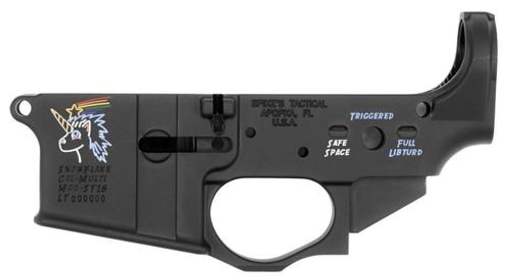 Spikes Lower Snowflake Receiver, Multi-Caliber, Black Hardcoat Anodized Spikes Tactical