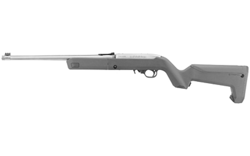 Ruger 10/22 Takedown 22 LR, 16.4″ Stainless Threaded Barrel, Stealth Gray Magpul X-22 Backpacker Stock, Adj Fiber Optic Sights, 10rd Ruger