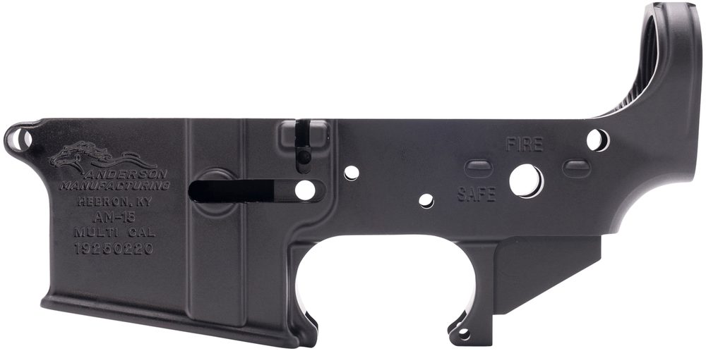 Anderson AR-15 Stripped Lower Receiver, Multi-Caliber, Black Aluminum Anderson Mfg.