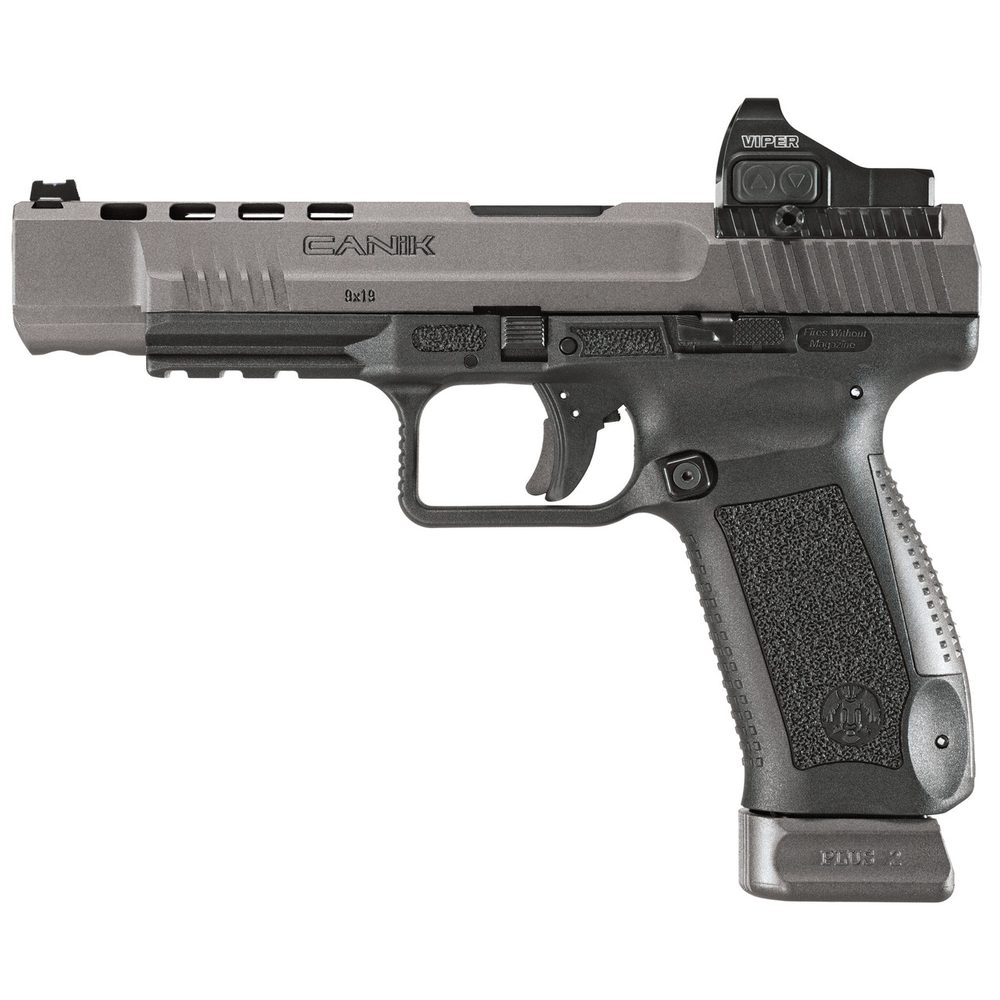 Canik TP9SFx 9mm, 5.2″ Match Grade Barrel, Vortex Viper RDS, Tungsten Gray, 2x 20rd Canik