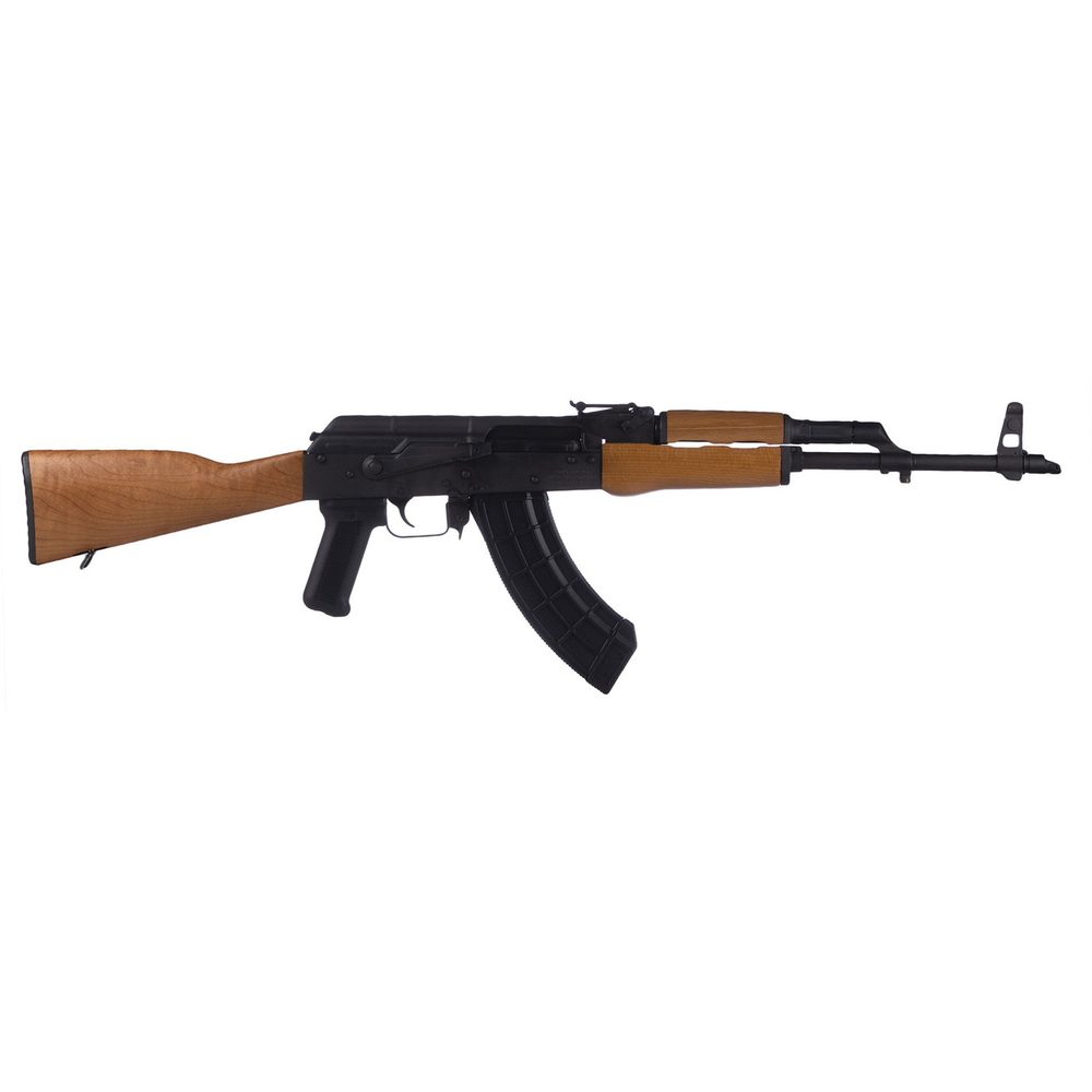 Century WASR-10 7.62x39mm, 16.25″ Threaded Barrel, Wood Furniture, Black Rec, 30rd Century Arms