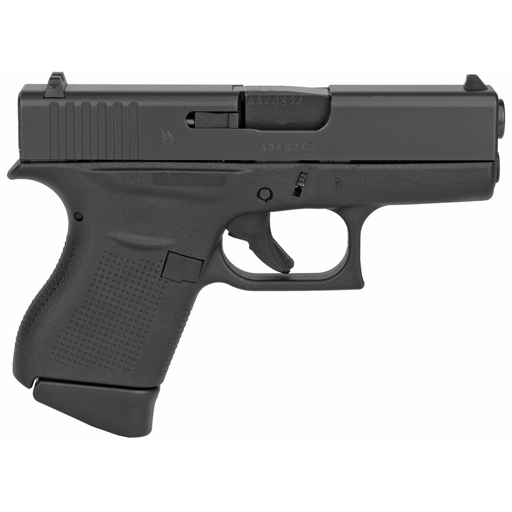 Glock G43 9mm, 3.41″ Barrel, Black Polymer, Fixed Sights, 6rd Glock