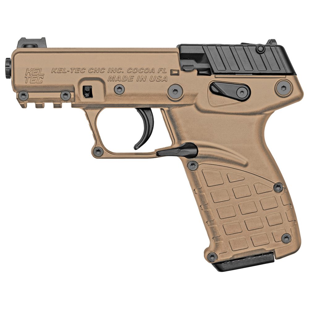 Kel-Tec P17 22 LR 3.93″ 16+1 Tan Tan Polymer Threaded Barrel 3 Magazines Kel-Tec