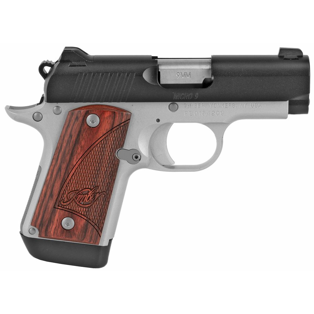 Kimber Micro 9 9mm, 3.15″ Barrel, Two-Tone, Rosewood Grip, 7rd Kimber