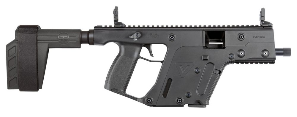 Kriss Vector SDP-SB 9mm, 5.5″ Barrel, SBX-K Brace, Black, Glock Style Mags, 17rd Kriss