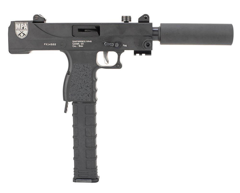 MasterPiece 30T Defender 9mm, 5.5″ Threaded Barrel, Black Cerakote, Carry Case, 30rd MasterPiece Arms