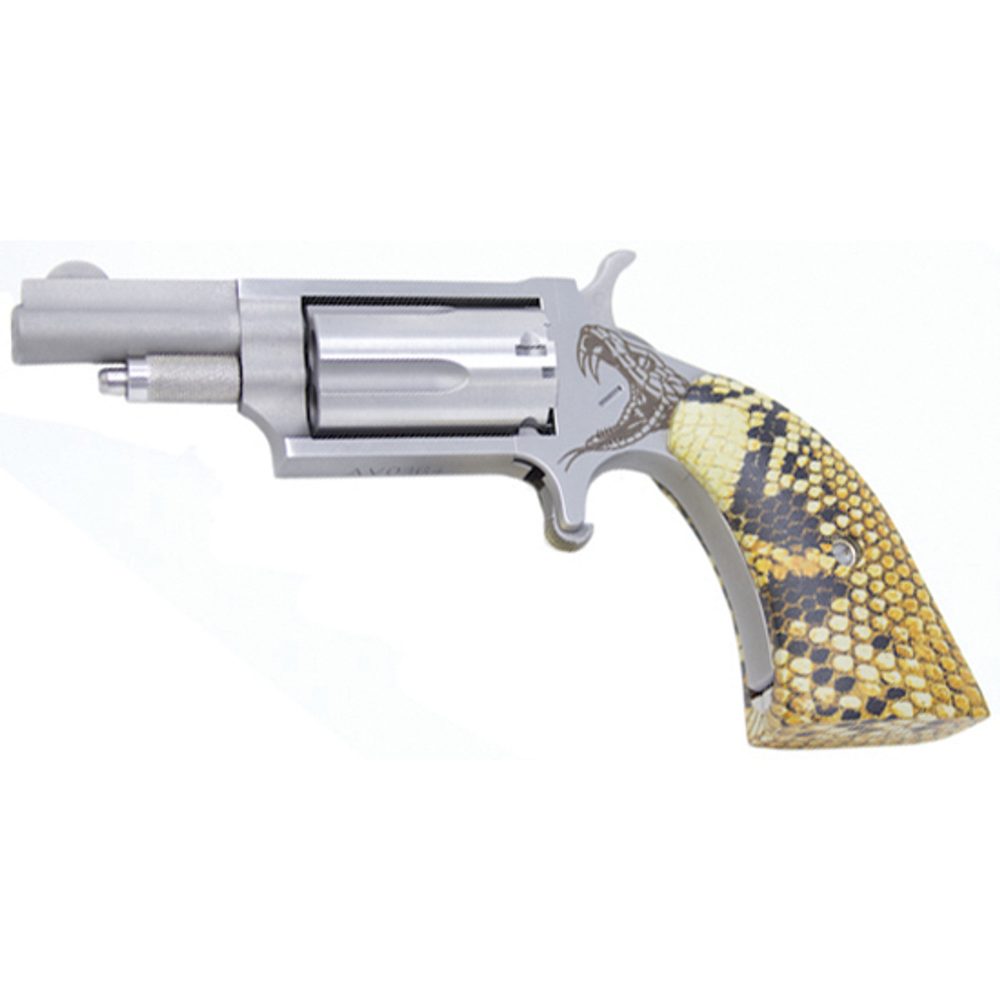 NAA Mini Anti-Venom 22 Mag, 1 5/8″ Barrel, Snakeskin Print Boot Grip North American Arms