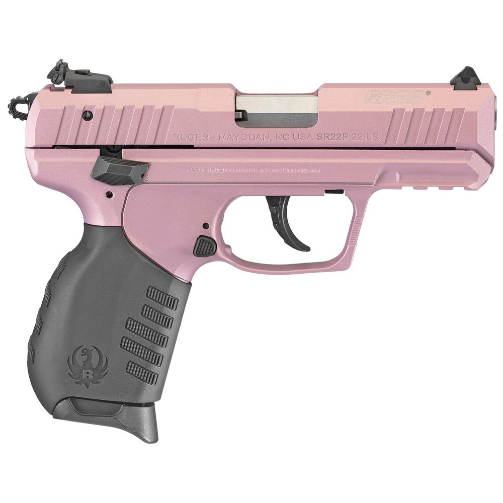 Ruger SR22 TALO .22 LR, 3.5″ Barrel, Rose Gold, Rubber Grip, Ambi Safety, 10rd Ruger
