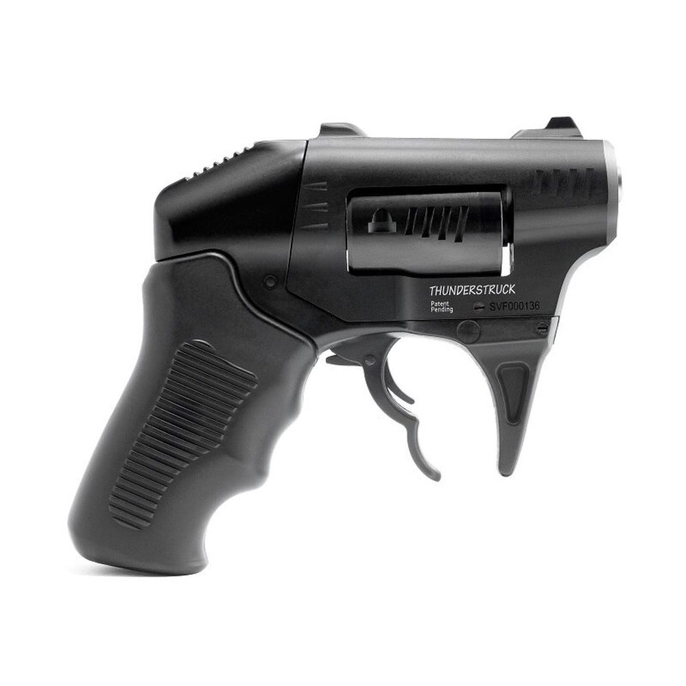 Standard Manufacturing Thunderstruck Double Action Revolver, 22 WMR, 1.25″ Steel Barrel, Aluminum Frame, Black, Polymer Grips, 8Rd Standard Mfg