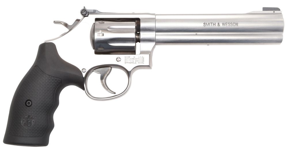 Smith & Wesson 648 22 WMR, 6″ Barrel, Stainless Steel, Black Synthetic Grip, 8rd Smith & Wesson