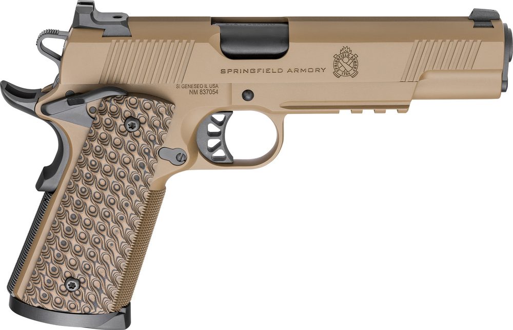 Springfield 1911 TRP 45 ACP, 5″ Barrel, Coyote Brown Cerakote, G10 Grips, 3x8rd Mags Springfield Armory