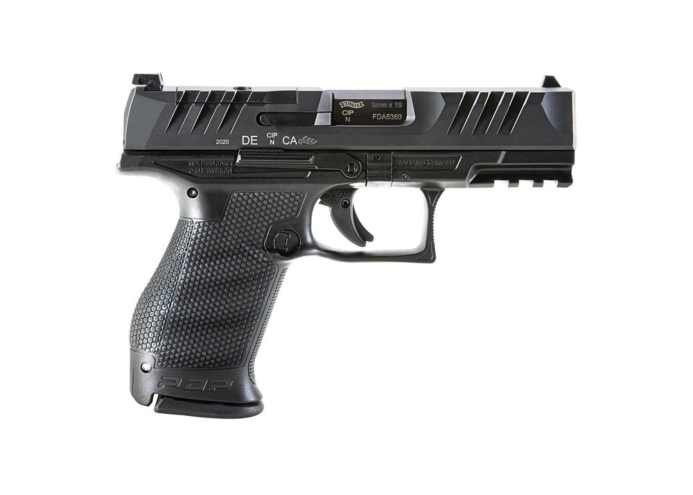 Walther PDP Compact 9mm, 4″ Barrel, Black, Optic Ready, 15rd Walther