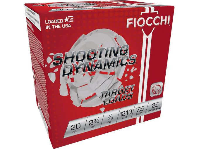 Fiocchi Shooting Dynamics 20 Gauge Ammunition – 250 Rounds | High-Performance Target Loads