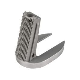 Fusion Firearms 1911 Mainspring Housing + Mag-Well – Officer, Checkered, Stainless Polished