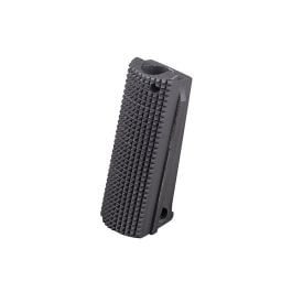 Fusion Firearms 1911 Alloy Mainspring Housing – Officer, Checkered, Black