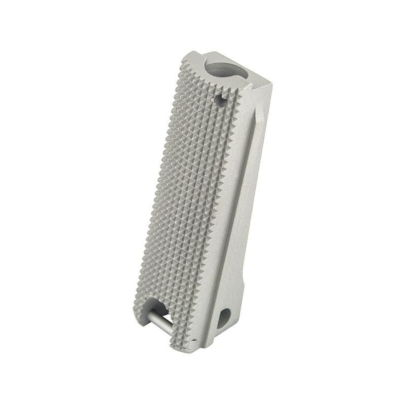 Fusion Firearms 1911 Mainspring Housing – Government, Checkered, Stainless – Lanyard Loop