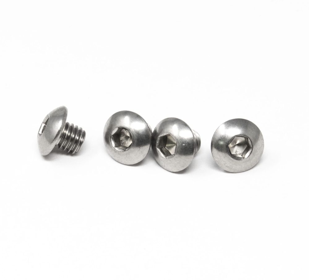 Fusion Firearms 1911 Double Stack Grip Screws – Hex, Stainless (4)