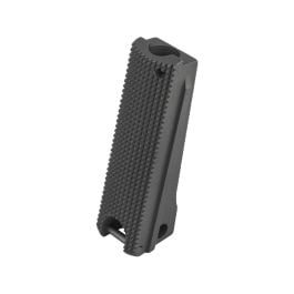Fusion Firearms 1911 Mainspring Housing – Government, Checkered, Black – Lanyard Loop