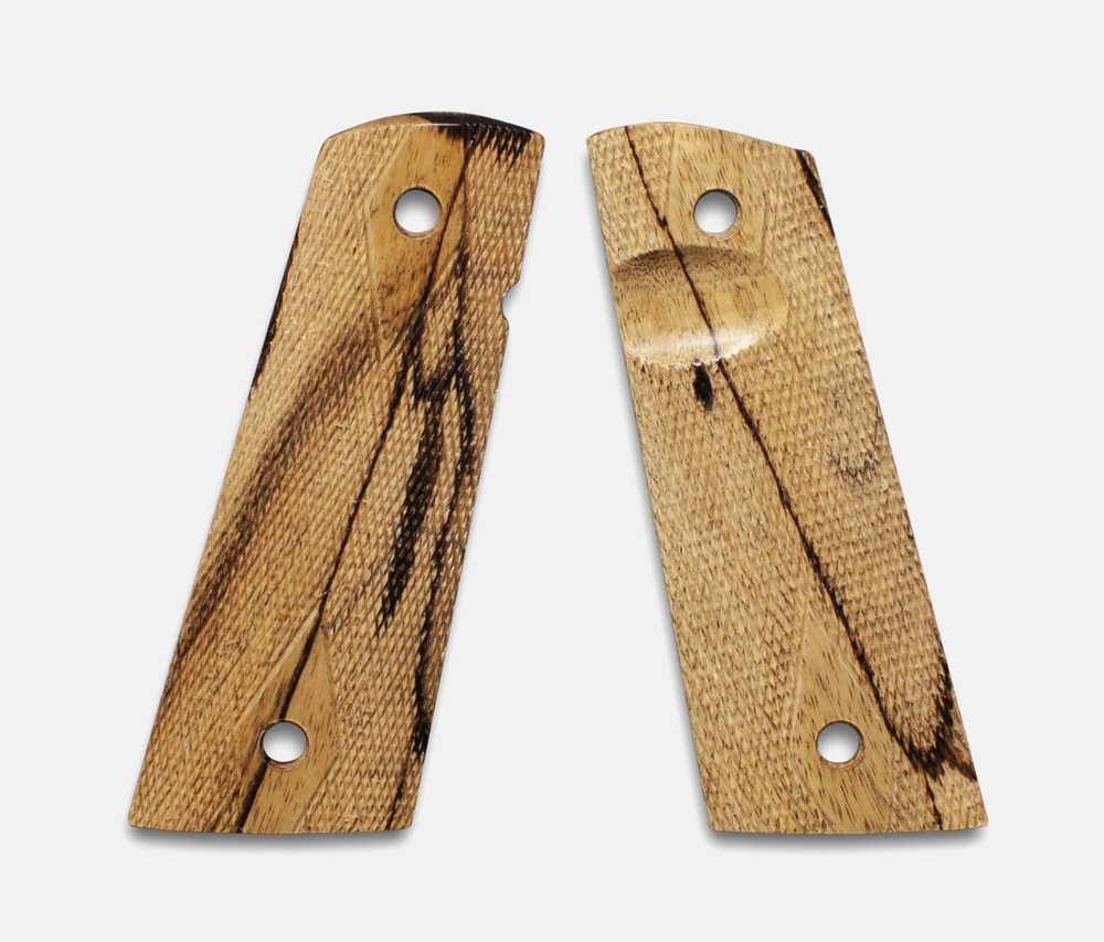 Fusion Firearms 1911 Full Size Grips, Inkberry, Double Diamond Checkered, Mag-Well, Thumb Groove
