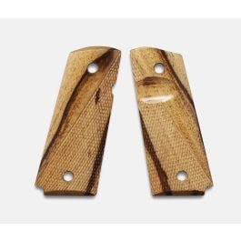 Fusion Firearms 1911 Officer Size Grips, Inkberry, Ranger Cut, Beveled Bottom, Thumb Groove
