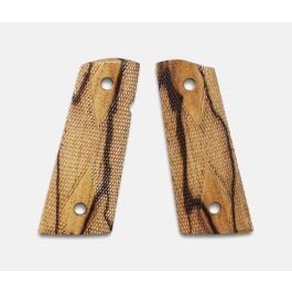 Fusion Firearms 1911 Officer Size Grips, Inkberry, Double Diamond Checkered, Mag-Well Bottom