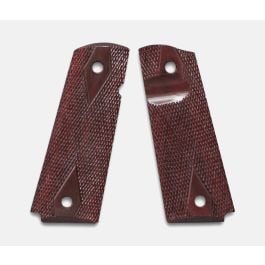 Fusion Firearms 1911 Full Size Grips, Red Cocobolo, Diamond Checkered Bev Bottom, TG