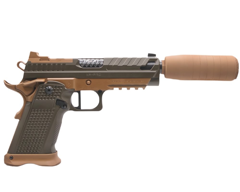 Fusion Firearms XP PRO – 9MM – OD Green & Tan – Suppressor Package – Custom Shop Edition