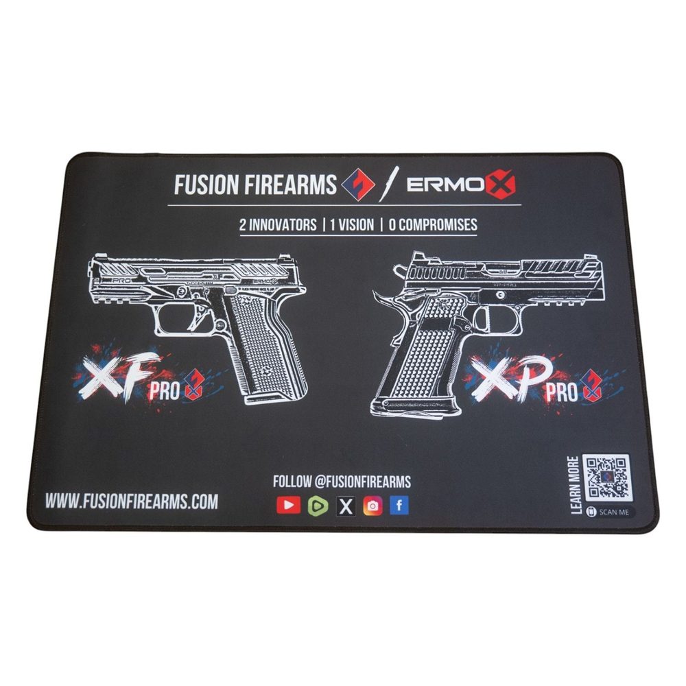 Fusion Firearms XP Pro & XF Pro Branded Desk & Pistol Mat – 23.75″ x 15.75″
