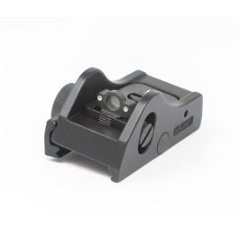 Fusion Firearms Adjustable Rear Shotgun Sight for Weaver &/or Picatinny Rail – Twin White Dot Ghost Ring