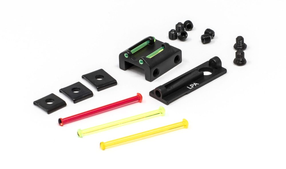 Fusion Firearms Fixed Fiber Optic Sight Set – Front Mounting Plate for Ribs 6mm to 8mm