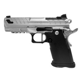 Fusion Firearms XP PRO™ V2 9mm Double-Stack 1911 Pistol – Chrome – Ported + Ambi Thumbledge