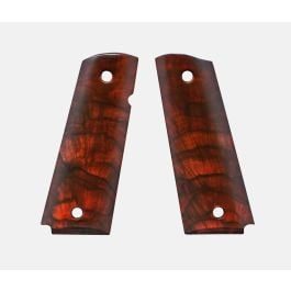 Fusion Firearms 1911 Full Size Grips, Red Cocobolo, Smooth, Beveled Bottom