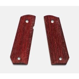 Fusion Firearms 1911 Full Size Grips, Red Cocobolo, Checkered, Carry Cut