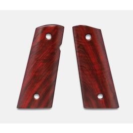 Fusion Firearms 1911 Officer Grips, Red Cocobolo, Smooth, Mag-Well Bottom