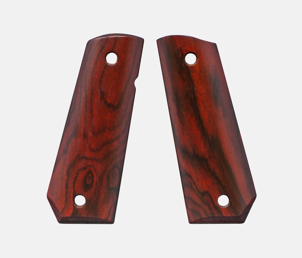 Fusion Firearms 1911 Full Size Grips, Red Cocobolo, Smooth, Carry Cut, Thin