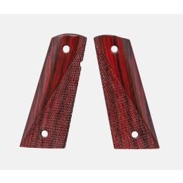 Fusion Firearms 1911 Full Size Grips, Red Cocobolo, Ranger Cut, Mag-Well Bottom
